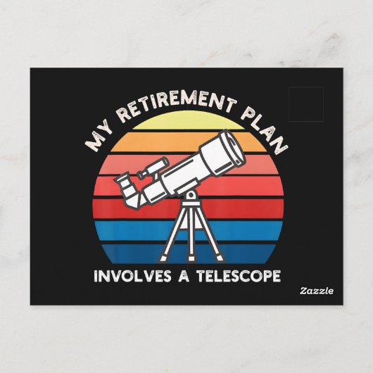 My Retiret Plan Involves A Telescope ポストカード (裏面)