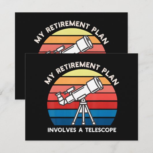 My Retiret Plan Involves A Telescope 招待状 (正面/裏面)