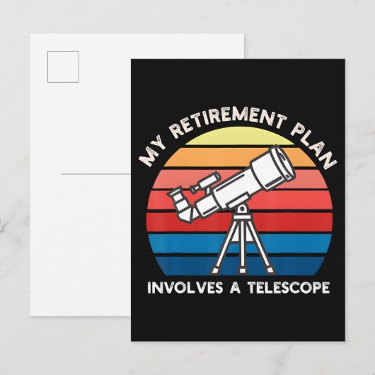 My Retiret Plan Involves A Telescope 案内ポストカード (正面/裏面)