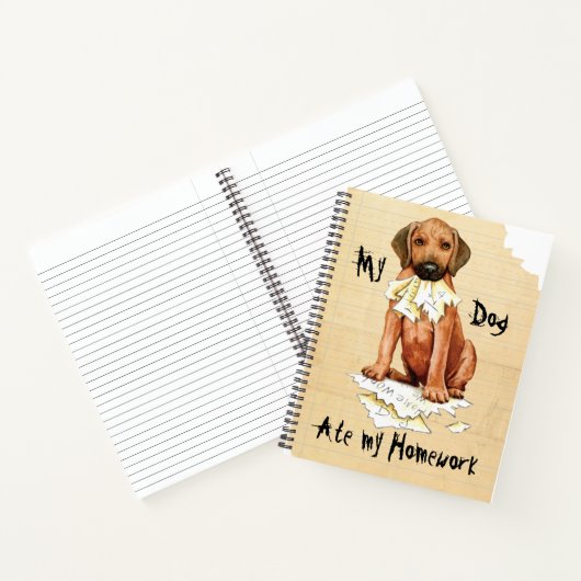 My Rhodeian Ridgeback 食べ  My Howbook Notebook ノートブック (内部)