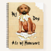 My Rhodeian Ridgeback 食べ  My Howbook Notebook ノートブック (正面)