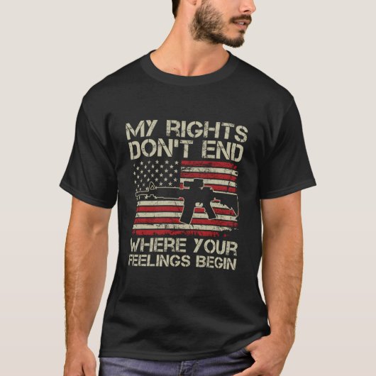 My Rights Don'T End Where Your Feelings Begin On B Tシャツ (正面)