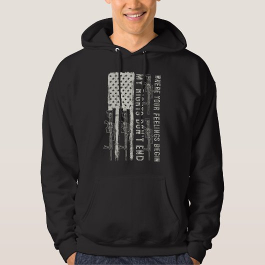 My Rights Don't End Where Your Feelings Begin USA パーカ (正面)