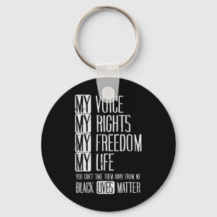 My Rights Freedom Life Black Lives Problem Blm Gif キーホルダー
