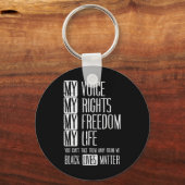 My Rights Freedom Life Black Lives Problem Blm Gif キーホルダー (正面)