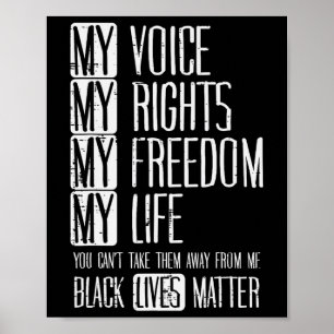 My Rights Freedom Life Black Lives Problem Blm Gif ポスター