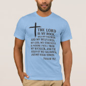 My Rock, My Fortress - Psalm 18:2 Tシャツ (正面)