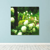 My Rubio Gardenのライムライトアジサイ キャンバスプリント (インサイチュ (ウッドフロア))
