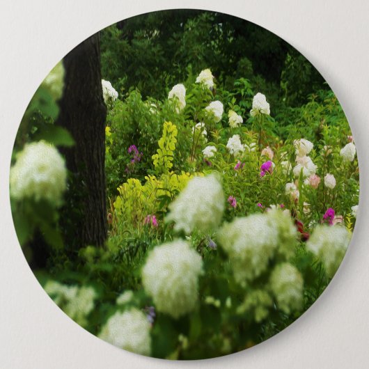 My Rubio Gardenのライムライトアジサイ 缶バッジ (正面)