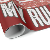 My Rules Classic Red Car Retro Mechanic ラッピングペーパー (ロールコーナー)