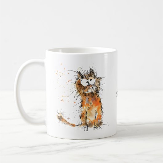 My Sanity Mug Orange Cat Coffee Humor コーヒーマグカップ (左)