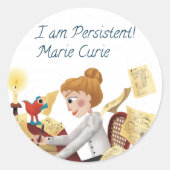 My Science すごい Stickers - Marie Curie ラウンドシール (正面)