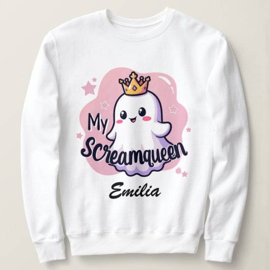 My Screamqueen Halloween Sweatshirt for Girl スウェットシャツ (デザイン正面)