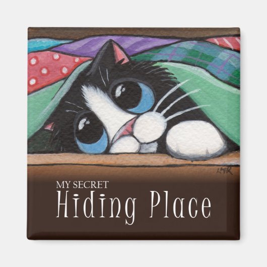 My Secret Hiding Place - Cat Magnet マグネット (正面)