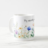 My Serenity Mug with Pretty Flowers コーヒーマグカップ (正面左)