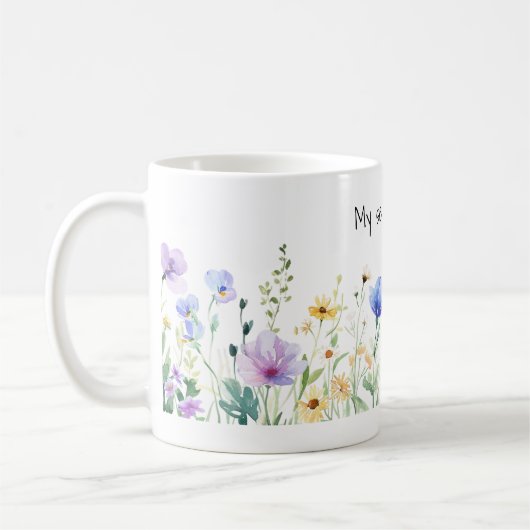 My Serenity Mug with Pretty Flowers コーヒーマグカップ (左)