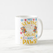 My Sewing Squad Has Paws Funny Cat Quilting コーヒーマグカップ (正面右)