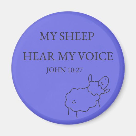 My Sheep Hear My Voice Scripture Magnet マグネット (正面)