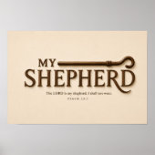 MY SHEPHERD – ウォームクリーム | 詩篇23:1 ウォールアート (正面)