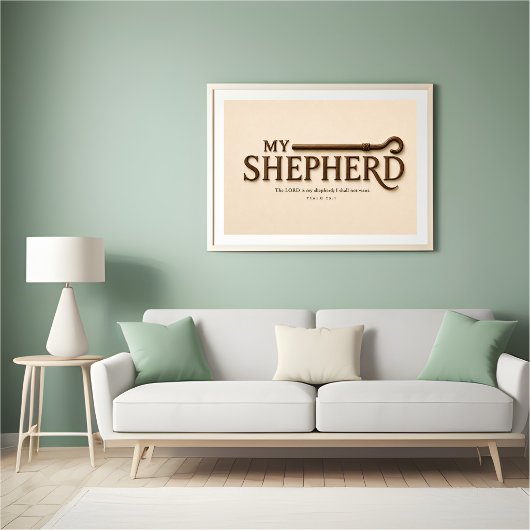 MY SHEPHERD – ウォームクリーム | 詩篇23:1 ウォールアート
