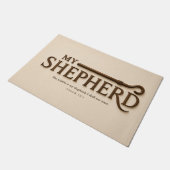 MY SHEPHERD | ウォームクリーム | 詩篇23:1 キリスト教 ドアマット (アングル)
