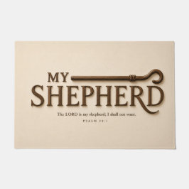 MY SHEPHERD | ウォームクリーム | 詩篇23:1 キリスト教  ドアマット