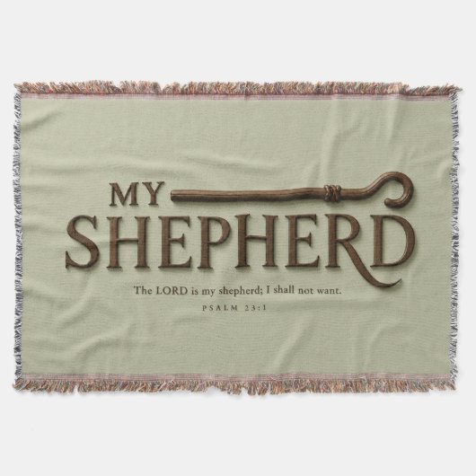MY SHEPHERD | ソフトセージ | 詩篇23:1スロー スローブランケット (正面)