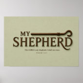 MY SHEPHERD – ソフトセージ | 詩篇23:1 ウォールアート (正面)