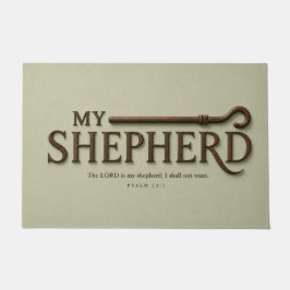 MY SHEPHERD | ソフトセージ | 詩篇23:1 キリスト教 ドアマット