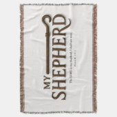 MY SHEPHERD | ピュアホワイト | 詩篇23篇1節  スローブランケット (正面縦)