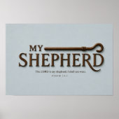 MY SHEPHERD – ミストブルー | 詩篇23:1 ウォールアート (正面)