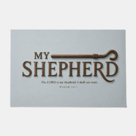 MY SHEPHERD | ミストブルー | 詩篇23:1 キリスト教 ドアマット
