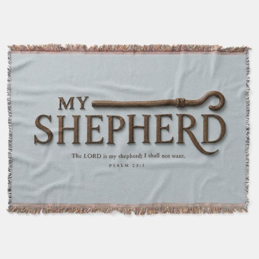 MY SHEPHERD | ミストブルー | 詩篇23:1 スローブランケット (正面)
