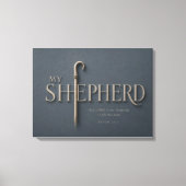 MY SHEPHERD | 詩篇23:1 キリスト教 キャンバスプリント (正面)