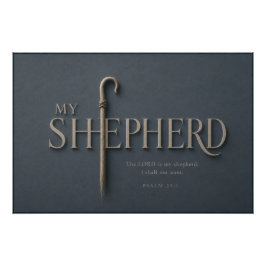 MY SHEPHERD | 詩篇23:1 キリスト教 ポスター