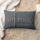 MY SHEPHERD | 詩篇23:1 キリスト教 ランバークッション (ブランケット)