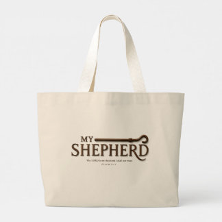 MY SHEPHERD | 詩篇23:1 | 聖書 ラージトートバッグ
