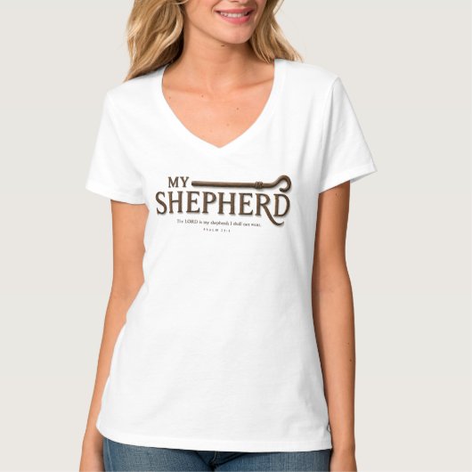 MY SHEPHERD | 詩篇 23:1 | 聖書 Tシャツ (正面)