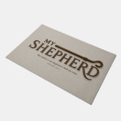 MY SHEPHERD | Soft Stone | 詩篇23:1 キリスト教 ドアマット (アングル)