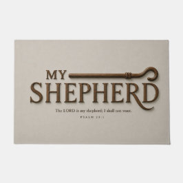 MY SHEPHERD | Soft Stone | 詩篇23:1 キリスト教 ドアマット
