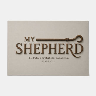 MY SHEPHERD | Soft Stone | 詩篇23:1 キリスト教 ドアマット
