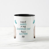 My Siamese Cat Mugの作業懸命 マグカップ (中央)
