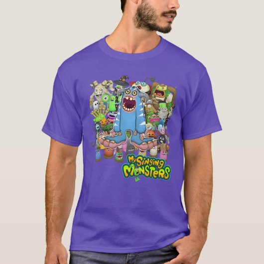 My Singing Monsterキャラクター マモットと仲間たち Tシャツ (正面)