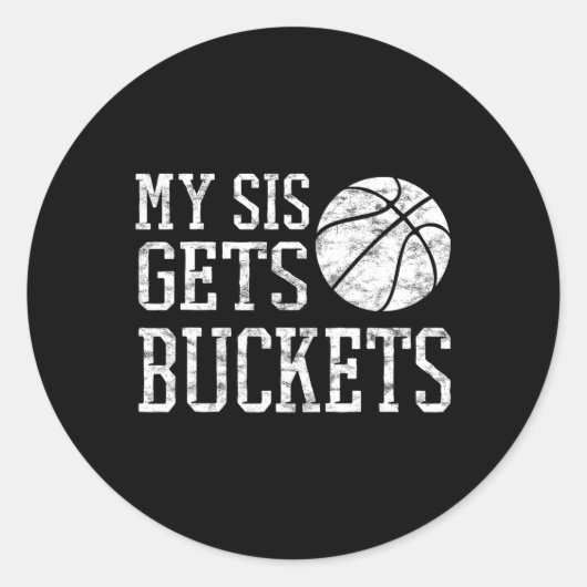 My Sis Gets Buckets -brother Bysketbyll Sister  ラウンドシール (正面)