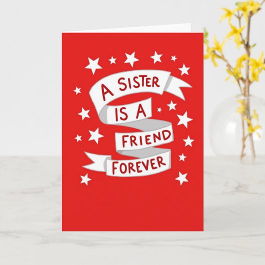 My Sister My Forever Friend Card カード (黄色い花)