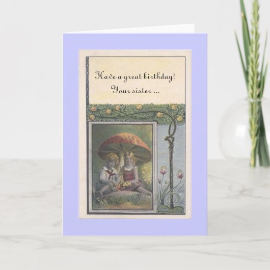 My sister's birthday card カード (正面)