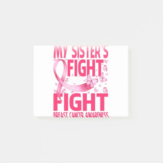 My Sister's Fight Is My Fight Breast Cancer ポストイット (正面)