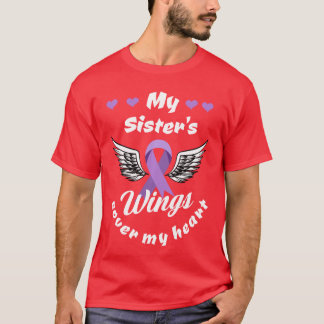 My Sisters Wings Cover My Heart Overdose Awareness Tシャツ