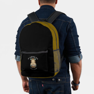 My Sleeping Bag İs Full Of Sand Desert Camping プリントバックパック