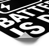 My Social Battery Is Dead Funny Introvert Quote ポスター (角)